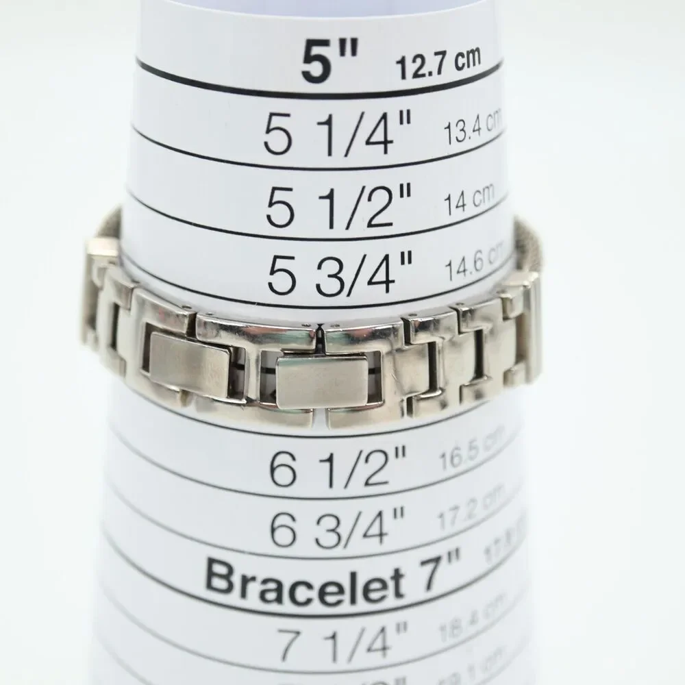 Lorus Women Silver Tone Watch 31mm Gem Set Oval Dial Bracelet LR3021 New Battery